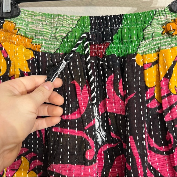 Kantha Bae quilted cotton mixed print Jagger jogger pants boho eclectic festival - Picture 7 of 10